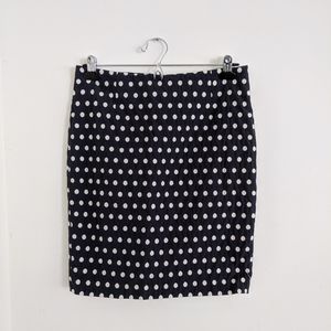 Navy + Cream Polka Dot Mini Skirt